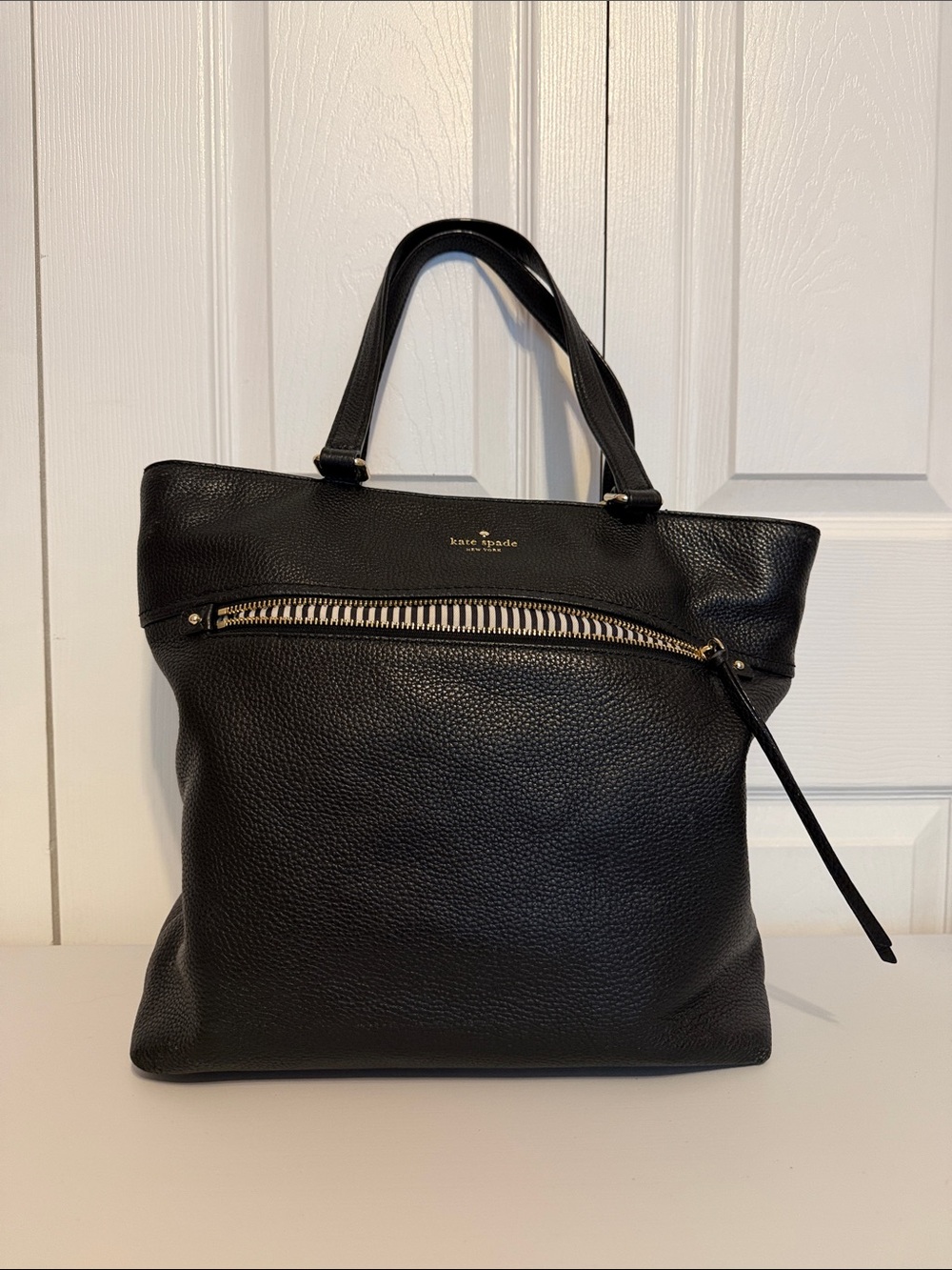 Kate Spade NY Cobble Hill Tayler Black Pebbled Leather Tote Bag